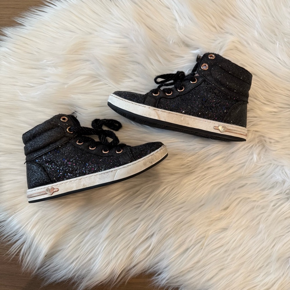 Skechers Glittery Black Kids High-Tops